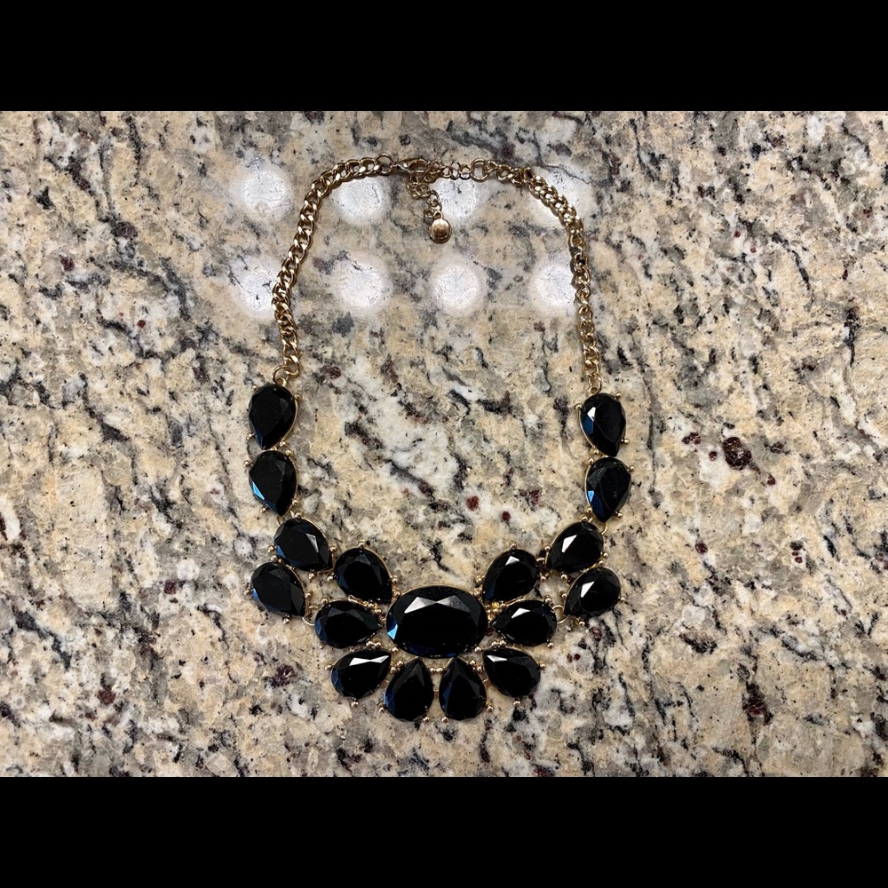 Black and Gold Statement Necklace